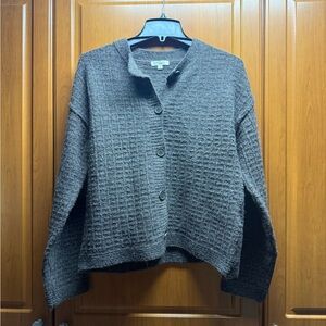 Max studio Brown Button-Up Women's Sweater